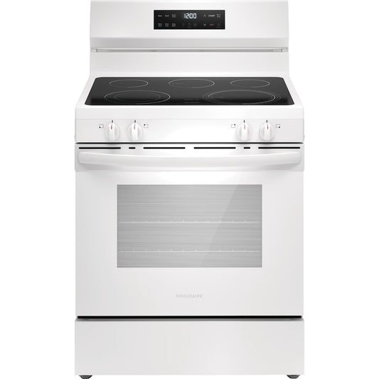 Frigidaire 30 Inch Electric Range with EvenTemp Cooktop, White - FCRE306CAW
