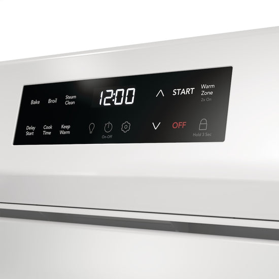 Frigidaire 30 Inch Electric Range with EvenTemp Cooktop, White - FCRE306CAW