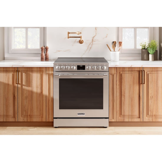 Frigidaire Professional 30 Inch Slide-In Electric Range with Air Fry, Smudge-Proof Stainless - PCFE308CAF