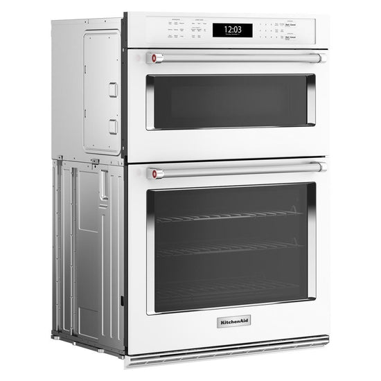 KitchenAid 30-inch Electric Wall Oven & Microwave Combo, White - KOEC530PWH