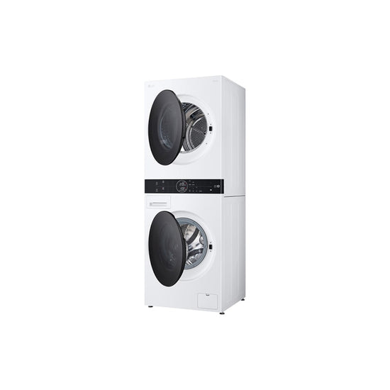 LG WashTower Laundry Center 2.4 cu. ft. Washer 4.2 cu. ft. Ventless Heat Pump Electric Dryer, White - WKHC152HWA