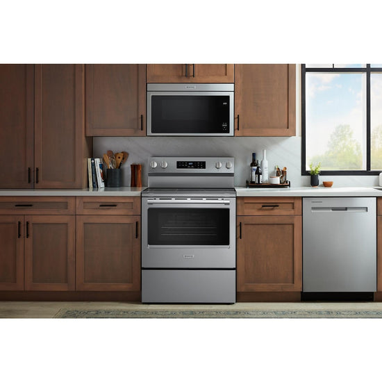 Maytag 30 Inch Electric Range with 5.3 cu. ft. Capacity, Stainless Steel - YMFES6030RZ