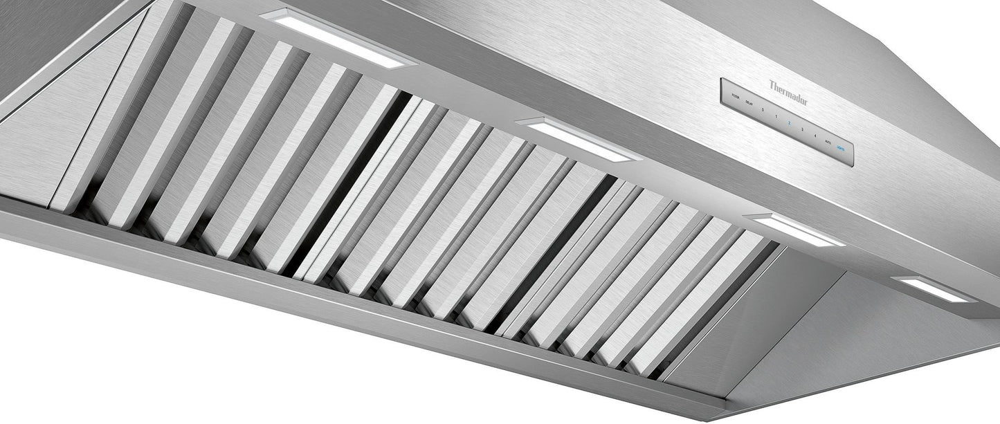Thermador 48 Inch Wall Mount Smart Range Hood with LED Lighting and Automatic Mode - PH48GWS