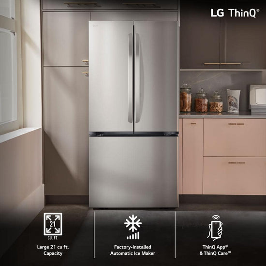 LG 33 Inch French Door Refrigerator, Counter-Depth MAX 21 cu. ft. - LF21G6200S