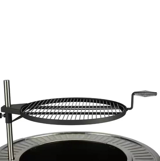 HOTSHOT Smokeless Outdoor Wood Fire Pit with Grill, Steel, 34 Inch-BRECKENRIDGE