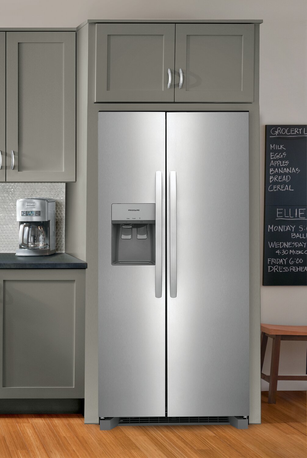 Frigidaire 33 Inch Side-by-Side Refrigerator, Stainless Steel - FRSS2323AS