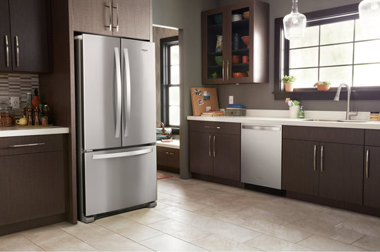 Whirlpool 33 Inch French Door Refrigerator, 22.1 cu. ft., Fingerprint Resistant Stainless Steel - WRFF5333PZ