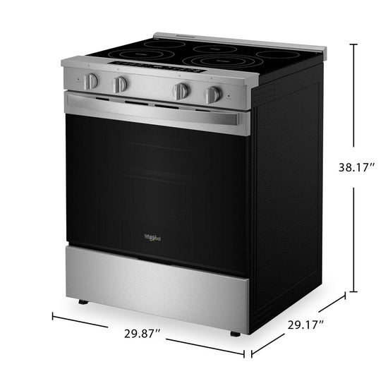 Whirlpool 30 Inch Smart Slide-In Electric Range, Stainless Steel - YWSES7530RZ