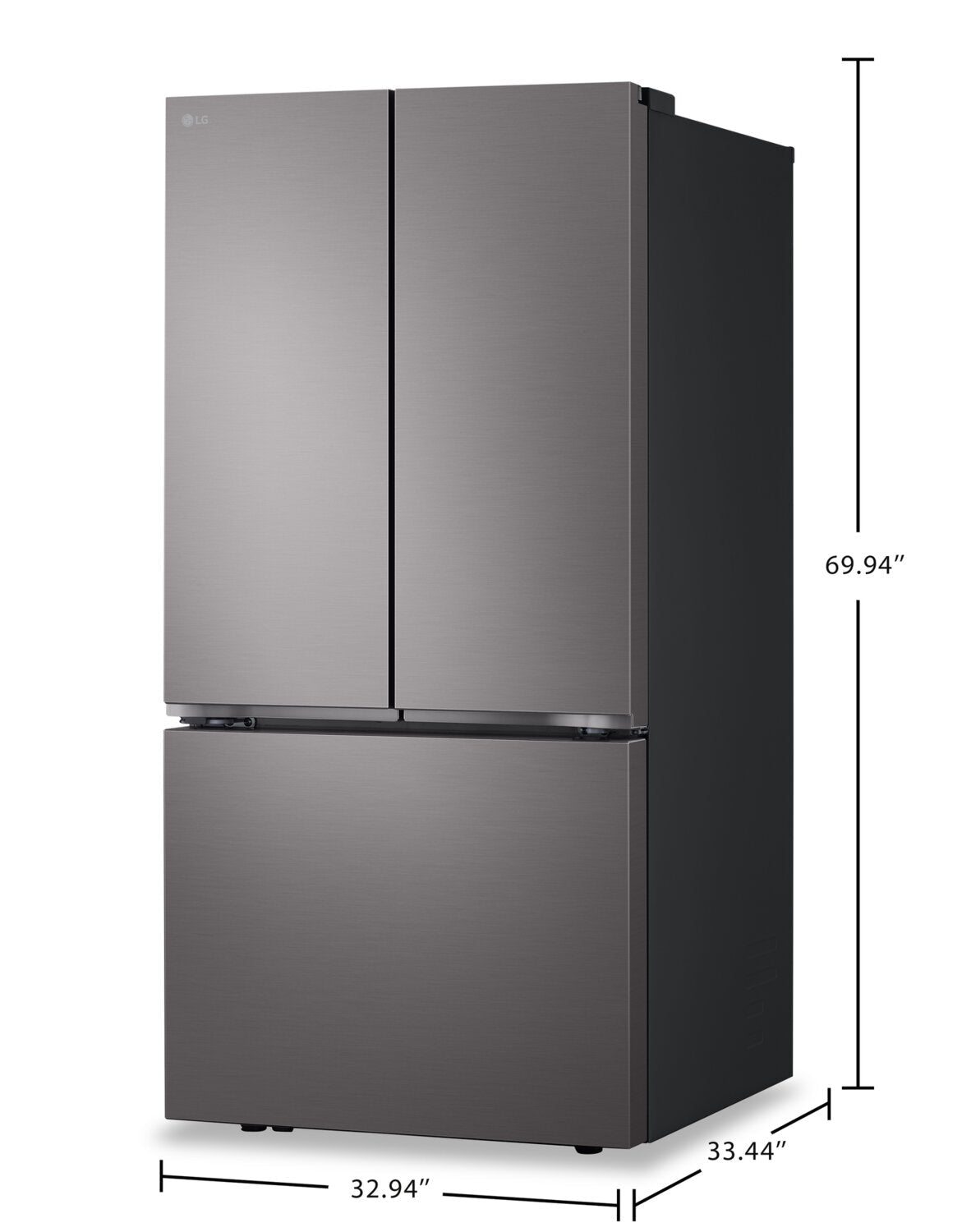 LG 25 Cu. Ft. Smart French-Door Refrigerator with Ice Maker, Black Stainless Steel - LF25S6200D