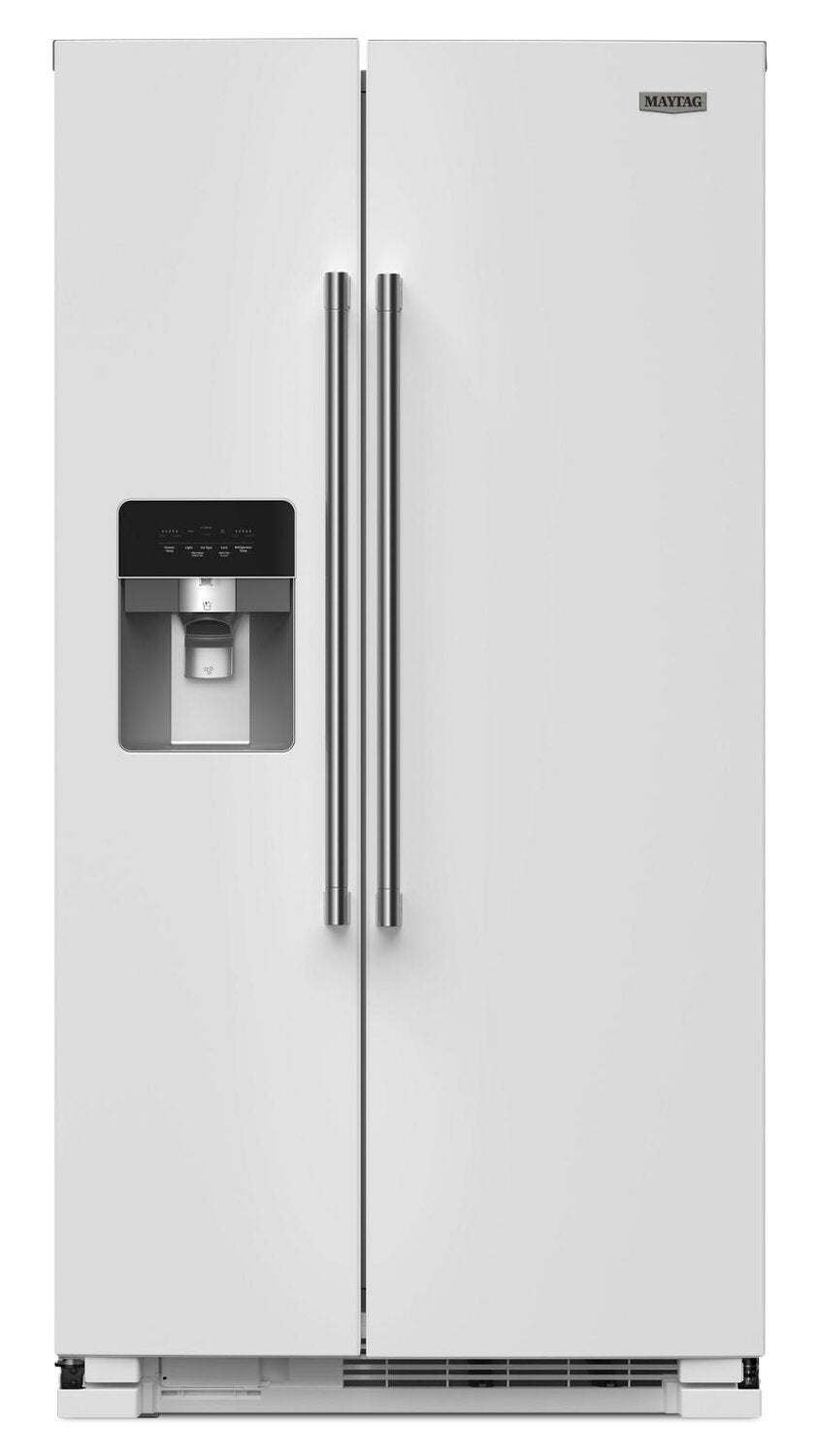 Maytag 36" 25 Cu. Ft. Side-by-Side Refrigerator - White - MRSF4036PW
