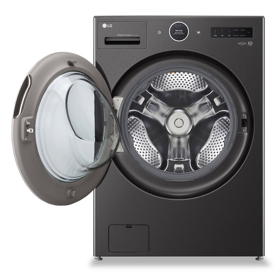 LG 5.7 cu. ft. Ventless All-in-One HeatPump Washer Dryer Combo, Black Steel - WM6998HBA