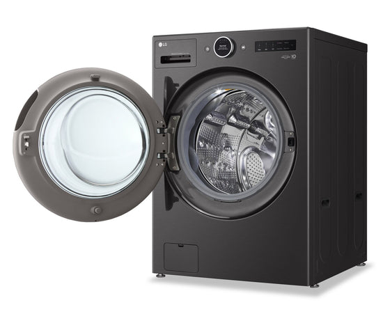 LG 5.7 cu. ft. Ventless All-in-One HeatPump Washer Dryer Combo, Black Steel - WM6998HBA