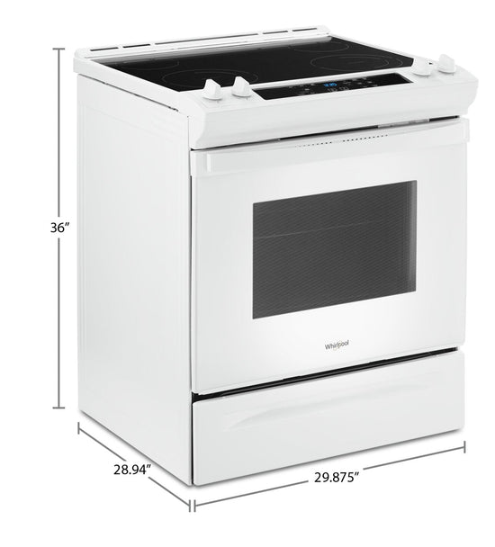 Whirlpool 4.8 Cu. Ft. Electric Range with Self-Clean, White - YWEE515S0LW
