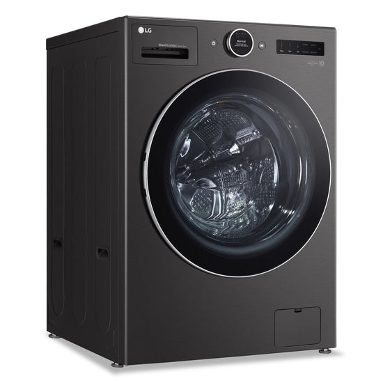 LG 5.7 cu. ft. Ventless All-in-One HeatPump Washer Dryer Combo, Black Steel - WM6998HBA