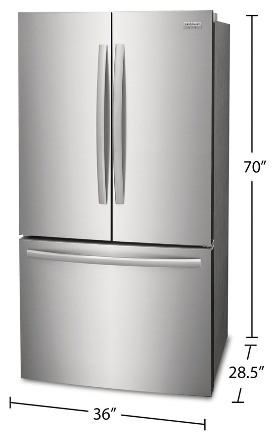 Frigidaire 36 Inch French Door Refrigerator with 28.8 Cu. Ft. Capacity, Stainless Steel - GRFN2853AF