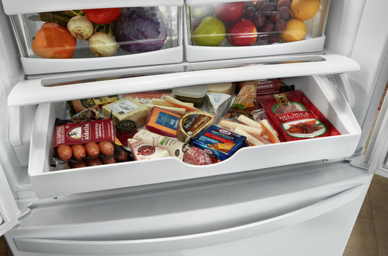 Whirlpool 33 Inch French Door Refrigerator with 22 Cu. Ft. Capacity, Stainless Steel - WRFF5333PZ