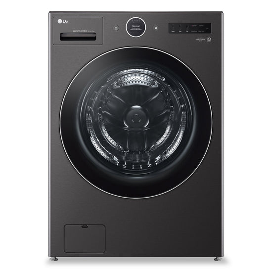 LG 5.7 cu. ft. Ventless All-in-One HeatPump Washer Dryer Combo, Black Steel - WM6998HBA