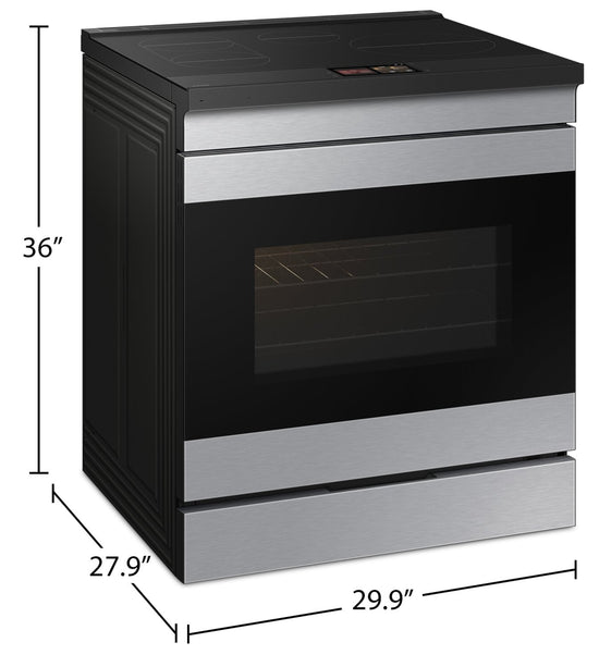 Samsung 30 Inch Slide-In Induction Range with True Convection - NSI6DG9900SRAC