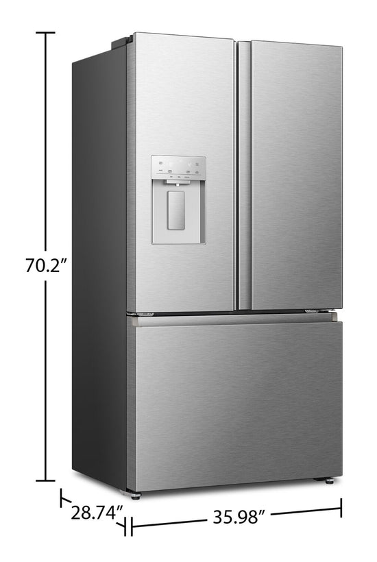 Hisense 36 Inch French-Door Refrigerator, Stainless Steel - RF225C3CSEI