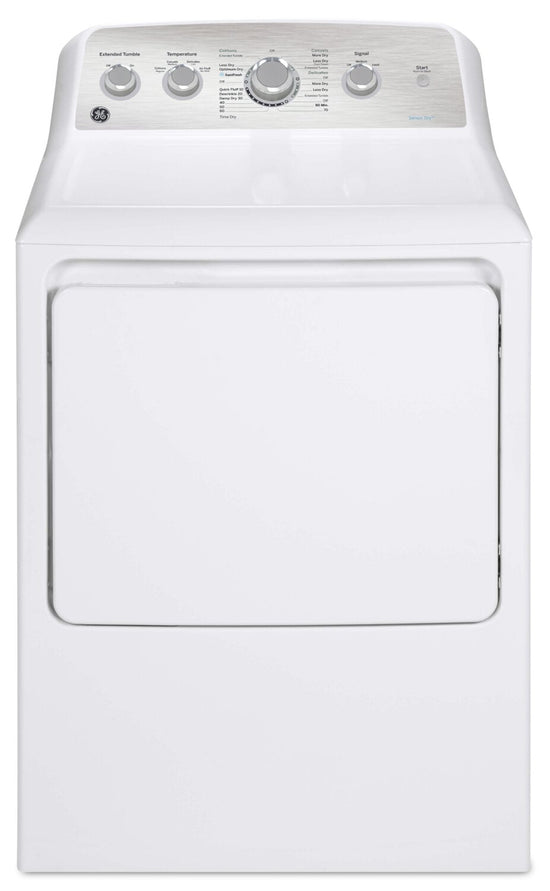 GE 27 in 7.2 cu.ft. White Electric Top Load Dryer with SaniFresh Cycle - GTD45EBMRWS