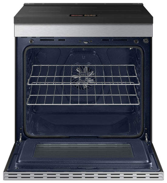 Samsung 30 Inch Slide-In Induction Range with True Convection - NSI6DG9900SRAC