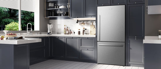 Hisense 31.3 Inch 22.3 Cu. Ft. Bottom-Freezer Refrigerator, Stainless Steel - RB22A2FSE