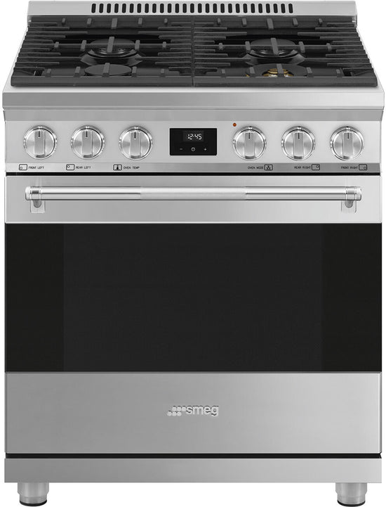 Smeg 30 Inch Freestanding Dual Fuel Range - SPR30UGMX