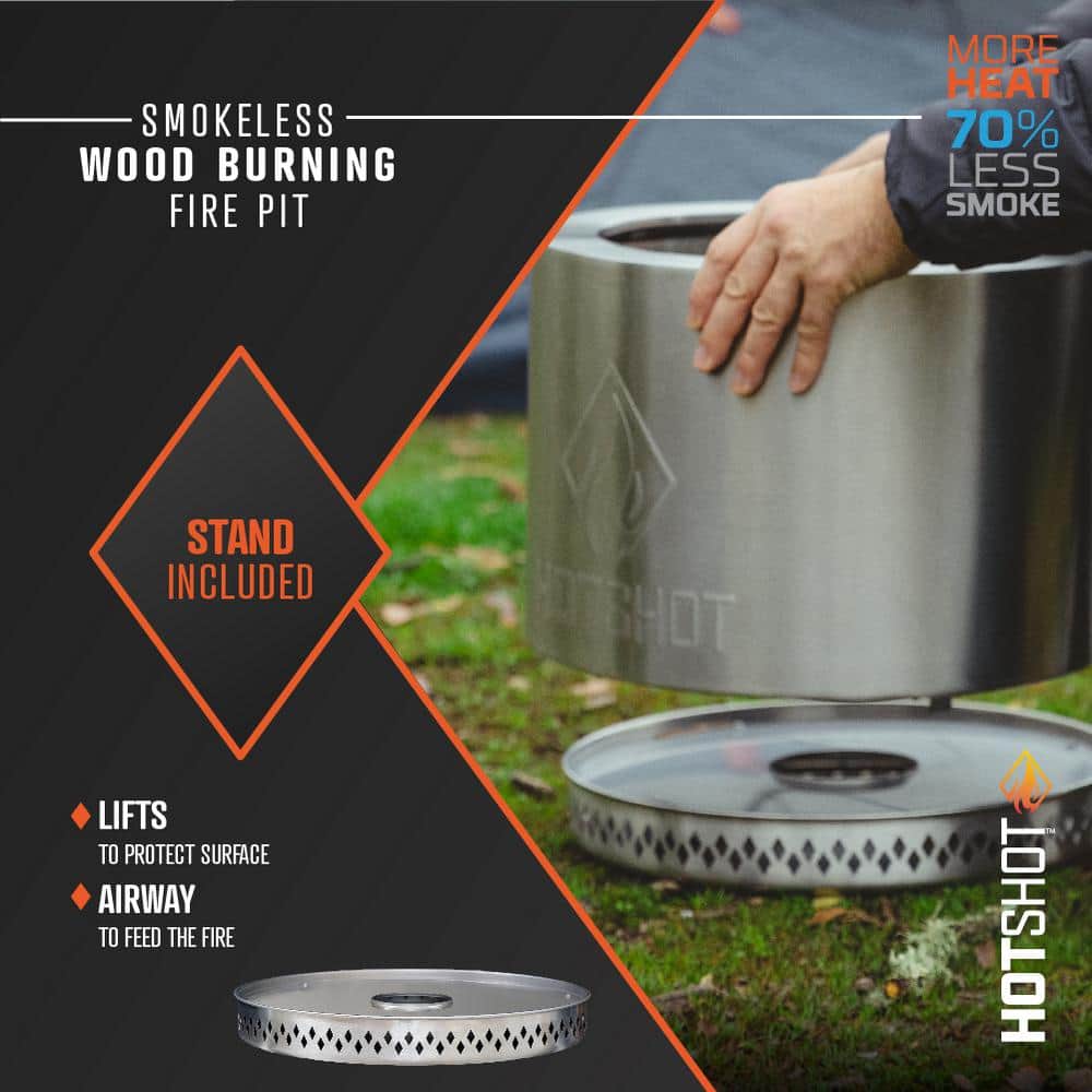 HotShot Explorer Portable Low Smoke 19.5 in. Fire Pit-EXPLORER