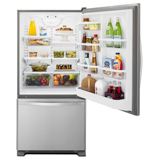 Whirlpool 22 cu. ft. Bottom Freezer Refrigerator, Stainless Steel - WRB322DMBM