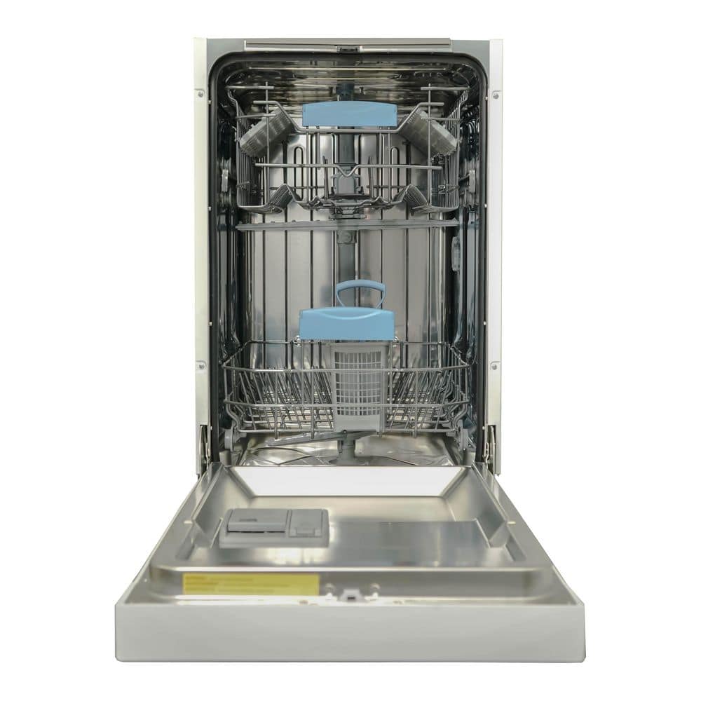 Danby 18 Inch Front Control Built-in Dishwasher in White, 51 DB - DDW18D1EW