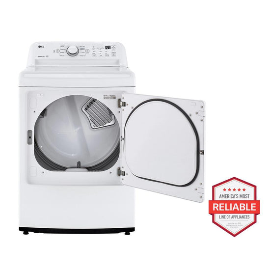 LG 7.3 Cu. Ft. Electric Dryer, White - DLE7000W