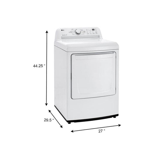 LG 7.3 Cu. Ft. Electric Dryer, White - DLE7000W