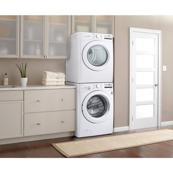 LG 4.5 Cu. Ft. Stackable Front Load Washer, White, Coldwash Technology - WM3400CW