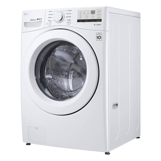 LG 4.5 Cu. Ft. Stackable Front Load Washer, White, Coldwash Technology - WM3400CW