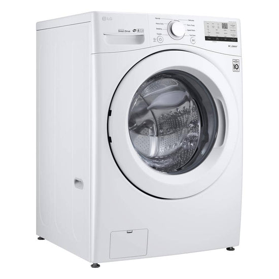 LG 4.5 Cu. Ft. Stackable Front Load Washer, White, Coldwash Technology - WM3400CW