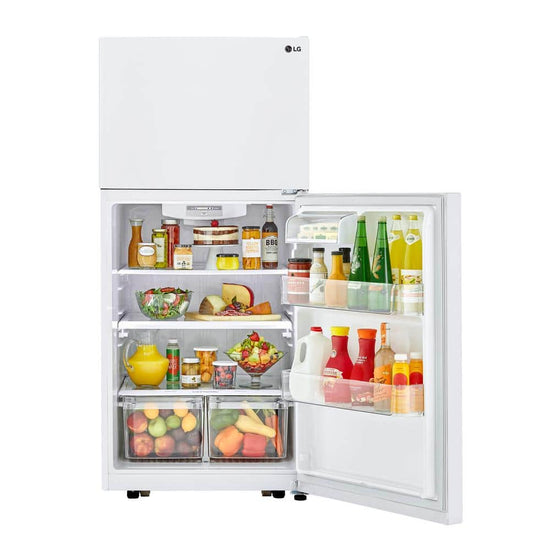LG 30 Inch Top Freezer Refrigerator, White - LTCS20020W