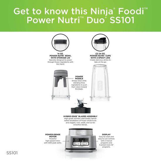Ninja Foodi Smoothie Bowl Maker and Nutrient Extractor - SS101C