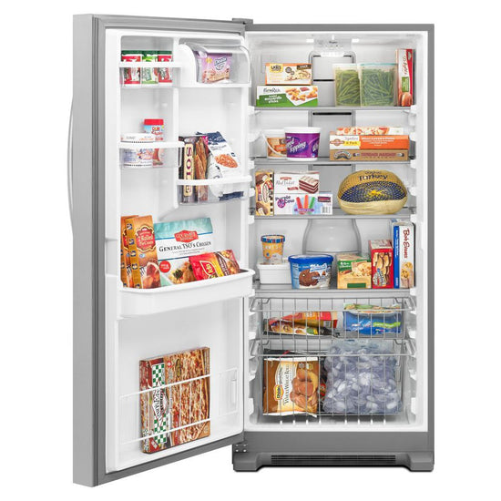 Whirlpool SideKick 17.7-cu ft Upright Freezer, Monochromatic Stainless Steel - WSZ57L18DM