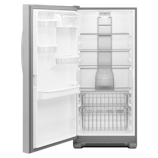 Whirlpool SideKick 17.7-cu ft Upright Freezer, Monochromatic Stainless Steel - WSZ57L18DM