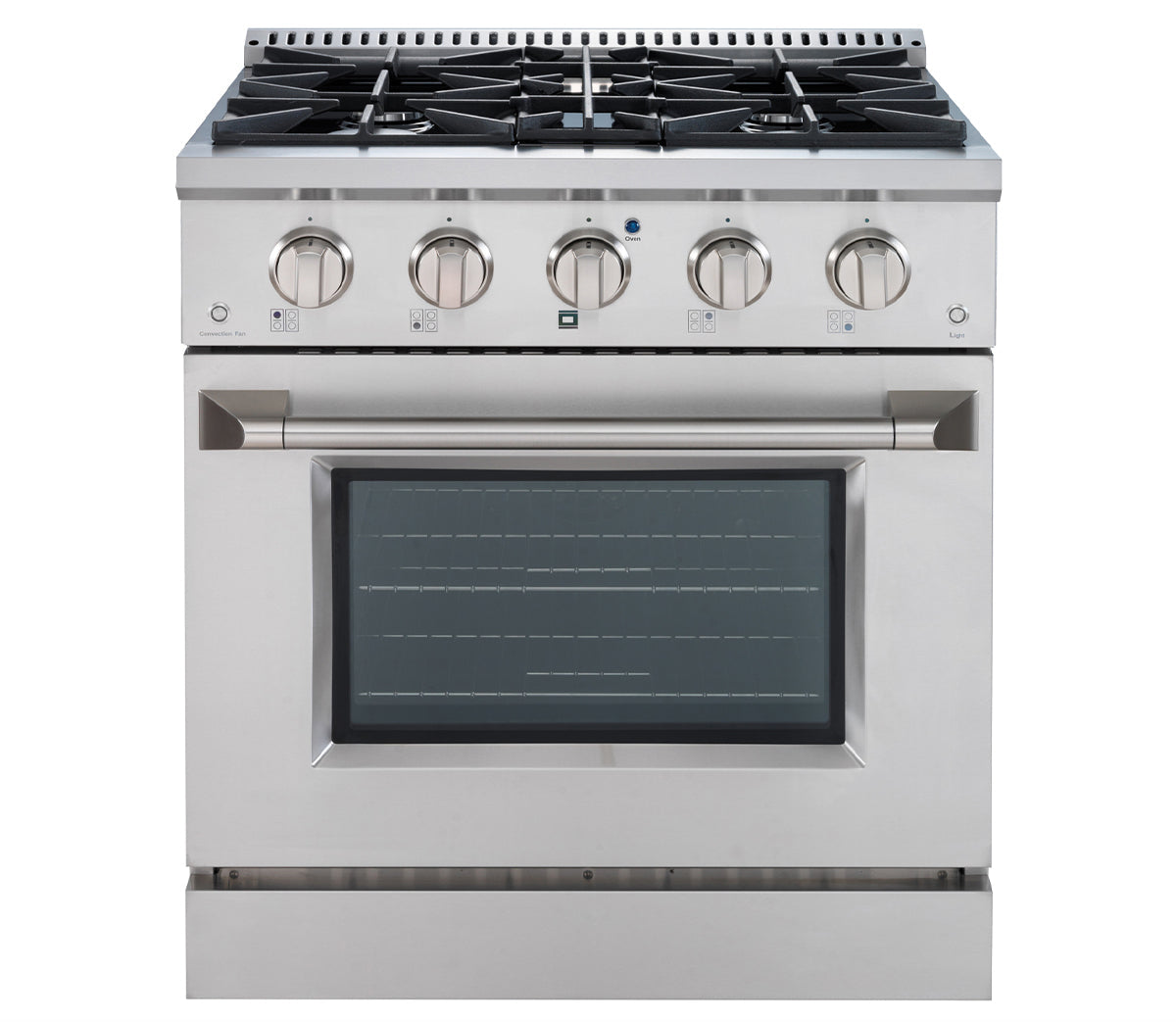 Ancona 30 Inch Freestanding Gas Range with 4 Brass Burners - AN-2230SS