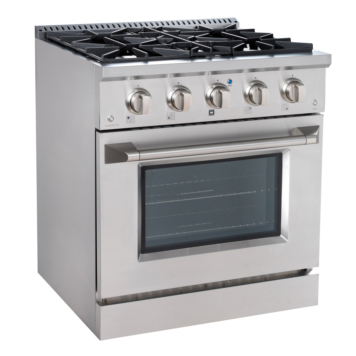 Ancona 30 Inch Freestanding Gas Range with 4 Brass Burners - AN-2230SS