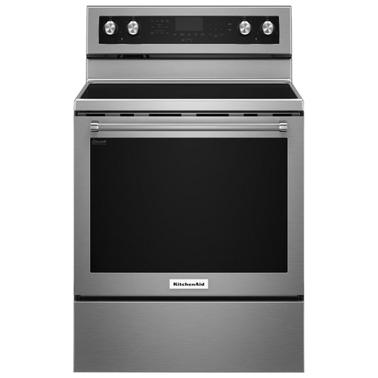 KitchenAid 30" Smooth Top Electric Range, True Convection - YKFEG500ESS