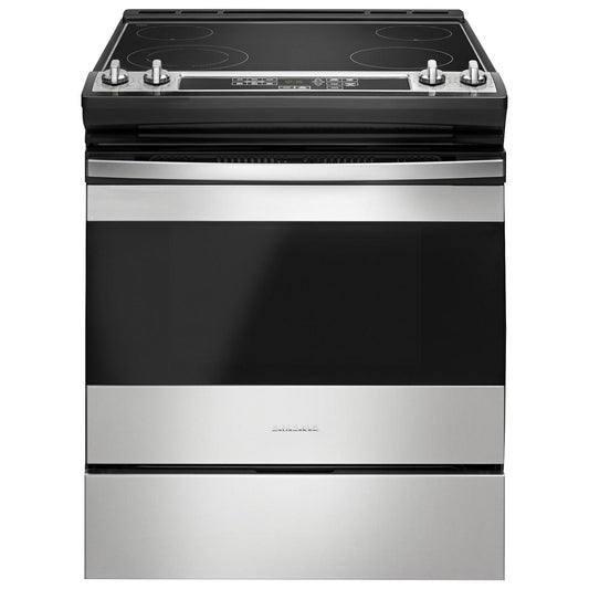 Amana 30" Slide-In Electric Range, 4.8 cu. ft., Black/Stainless - YAES6603SFS