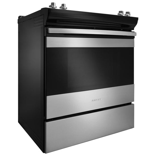 Amana 30" Slide-In Electric Range, 4.8 cu. ft., Black/Stainless - YAES6603SFS