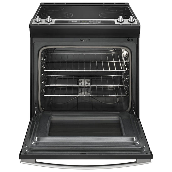 Amana 30" Slide-In Electric Range, 4.8 cu. ft., Black/Stainless - YAES6603SFS