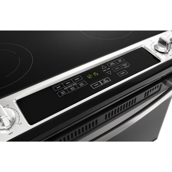 Amana 30" Slide-In Electric Range, 4.8 cu. ft., Black/Stainless - YAES6603SFS