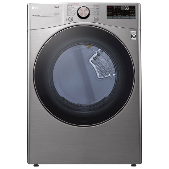 LG 7.4 Cu. Ft. Electric Steam Dryer, Graphite Steel - DLEX3850V