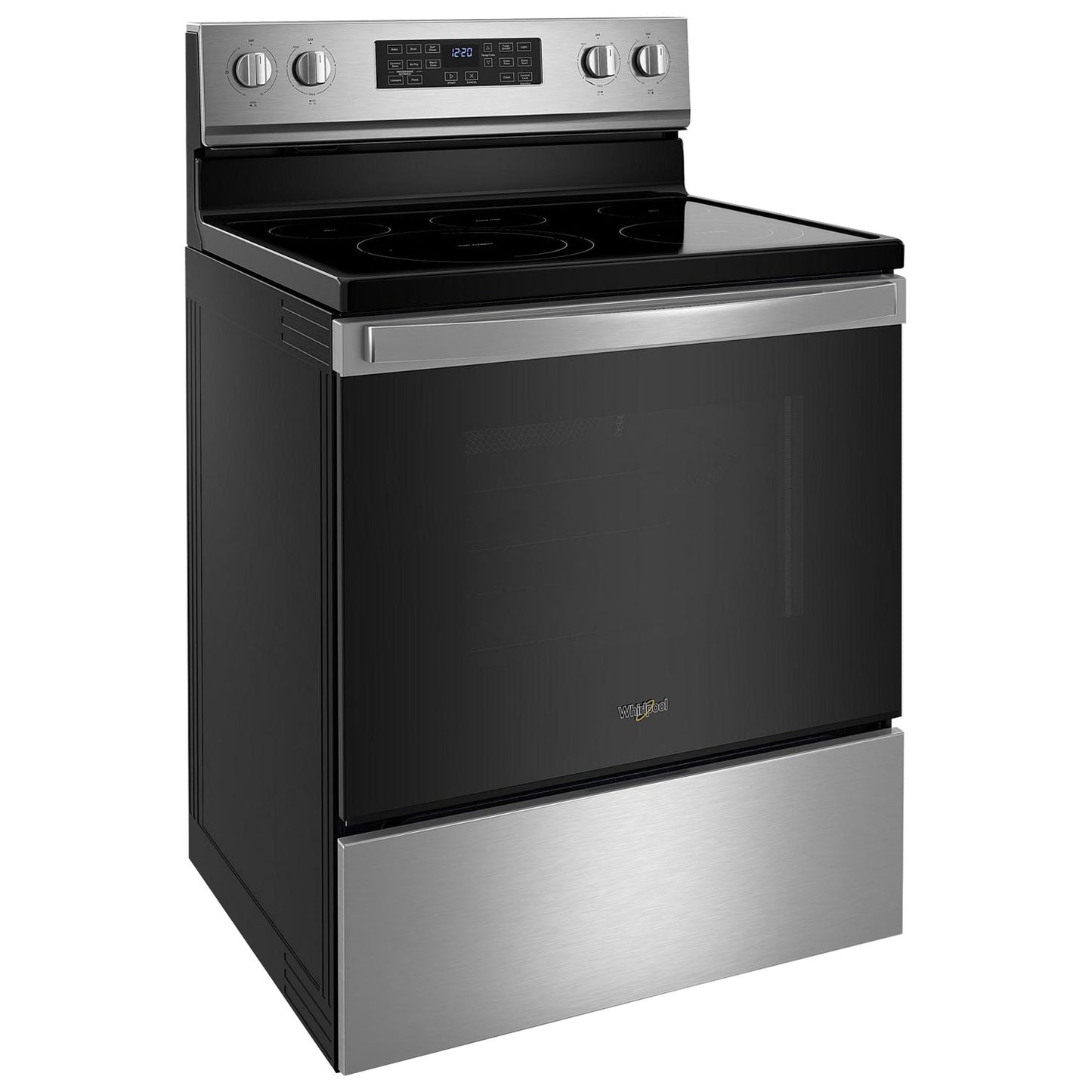 WHIRLPOOL 30" FREESTANDING ELECTRIC AIR FRY RANGE IN FINGERPRINT RESISTANT STAINLESS STEEL - YWFE550S0LZ