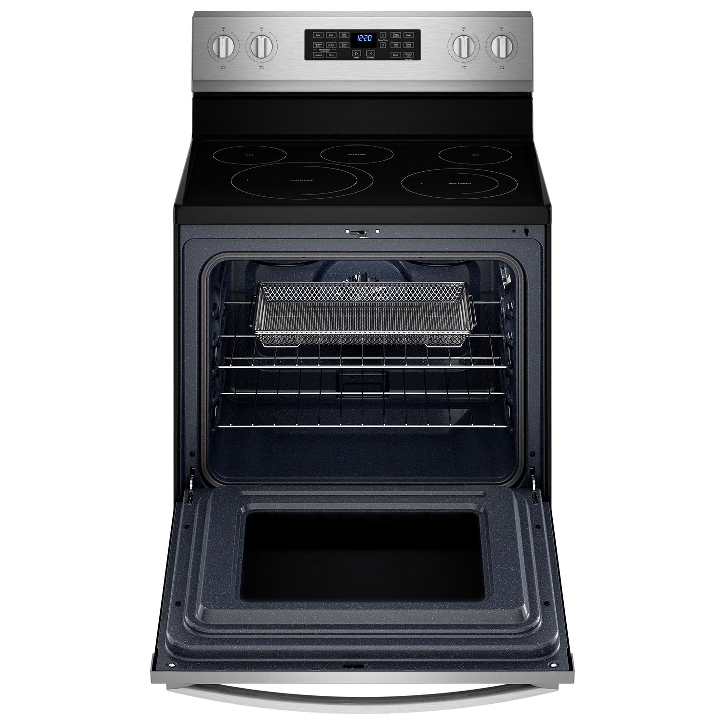 WHIRLPOOL 30" FREESTANDING ELECTRIC AIR FRY RANGE IN FINGERPRINT RESISTANT STAINLESS STEEL - YWFE550S0LZ