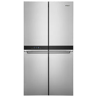 Whirlpool 36 Inch Counter Depth 4 Door Refrigerator with 19.4 cu. ft. Capacity, Fingerprint Resistant Stainless Steel - WRQA59CNKZ